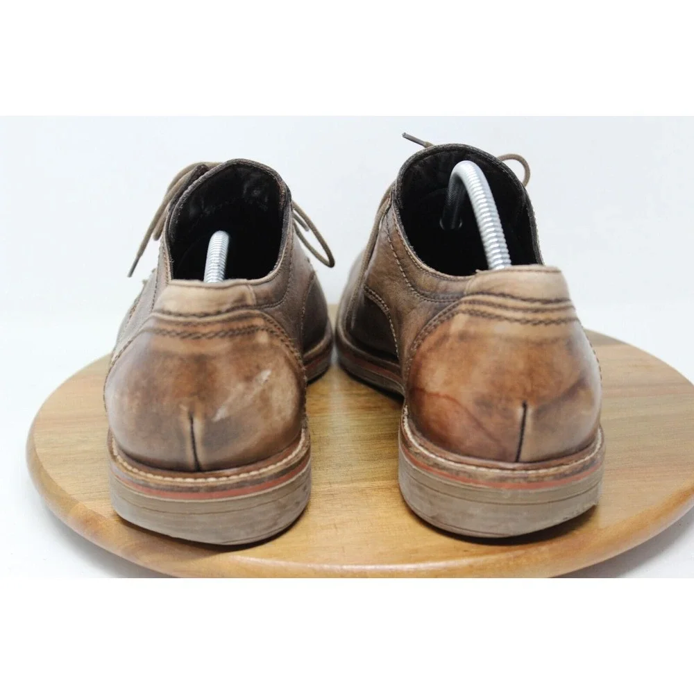 Mephisto Mens Waino Oxford‎ Size 12 Patina Brown Tan Leather Comfort Dress Shoe